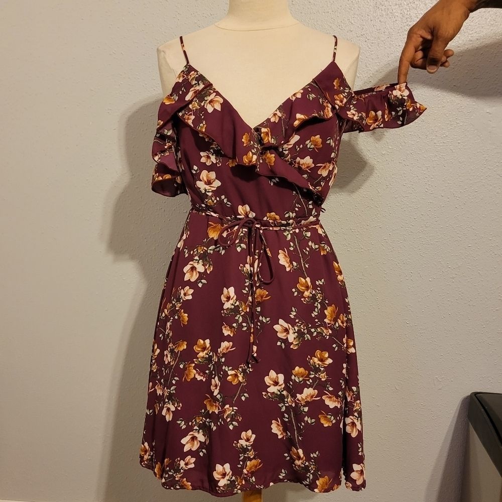 Blue rain wrap dress